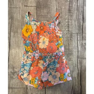 Carter’s Baby Girls Floral Romper Size 3M Sleeveless One-Piece Outfit